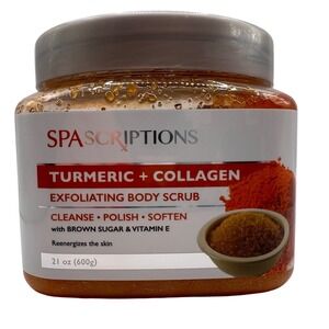 Spascriptions Turmeric + Collagen Exfoliating Body Scrub 21 oz New Sealed